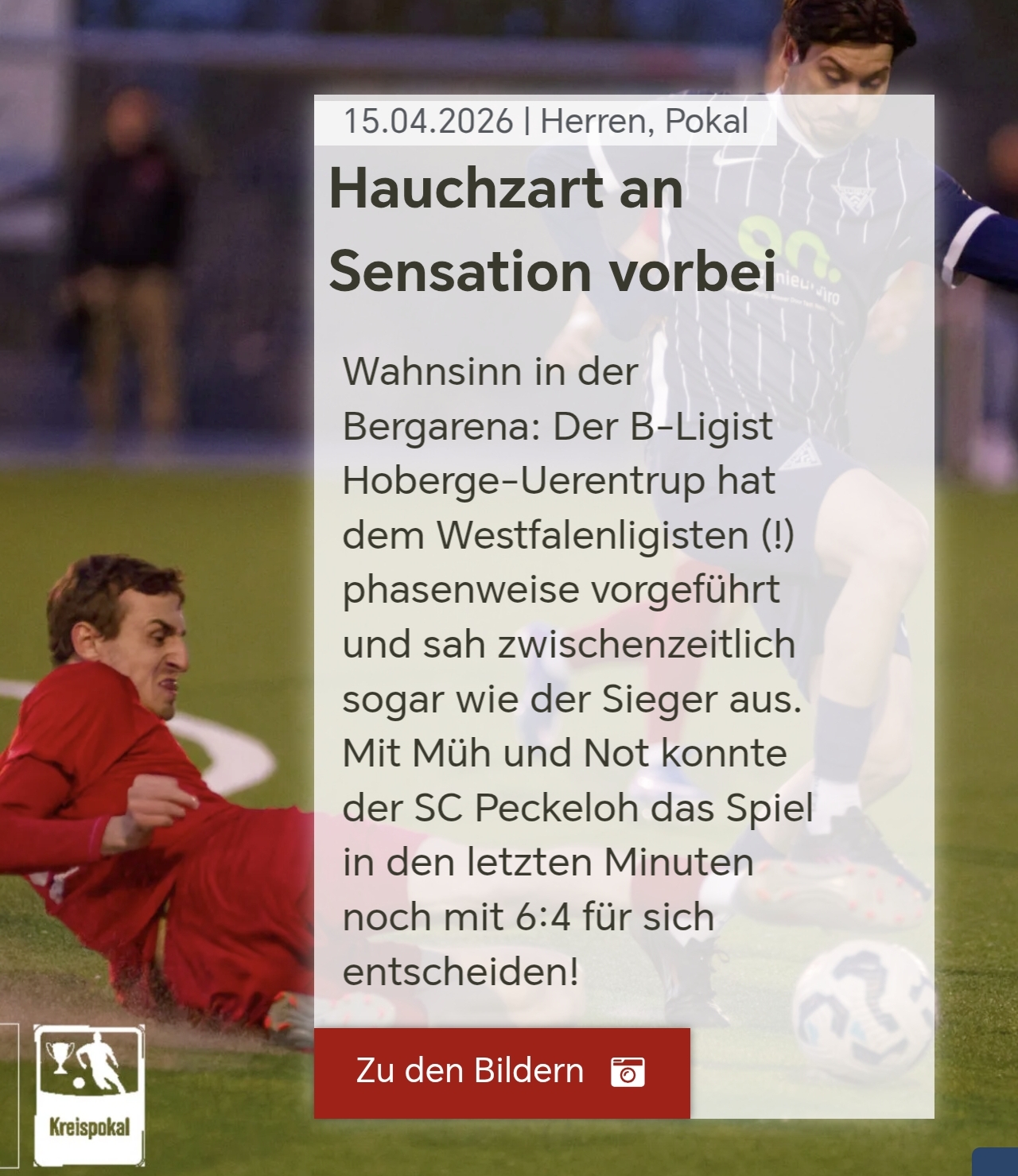 Pokalspiel Halbfinale